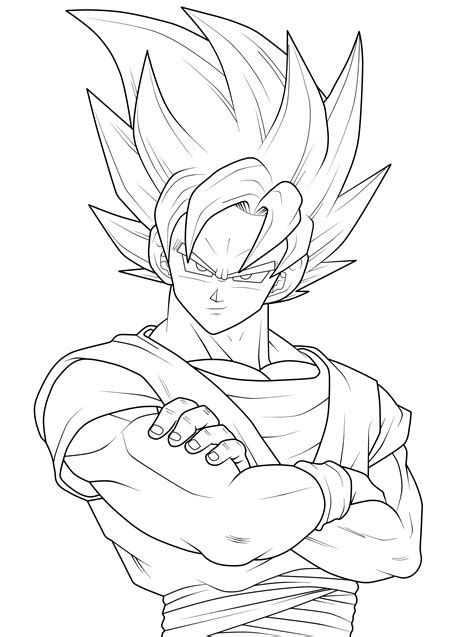 como colorear a goku|goku colorear imprimir.